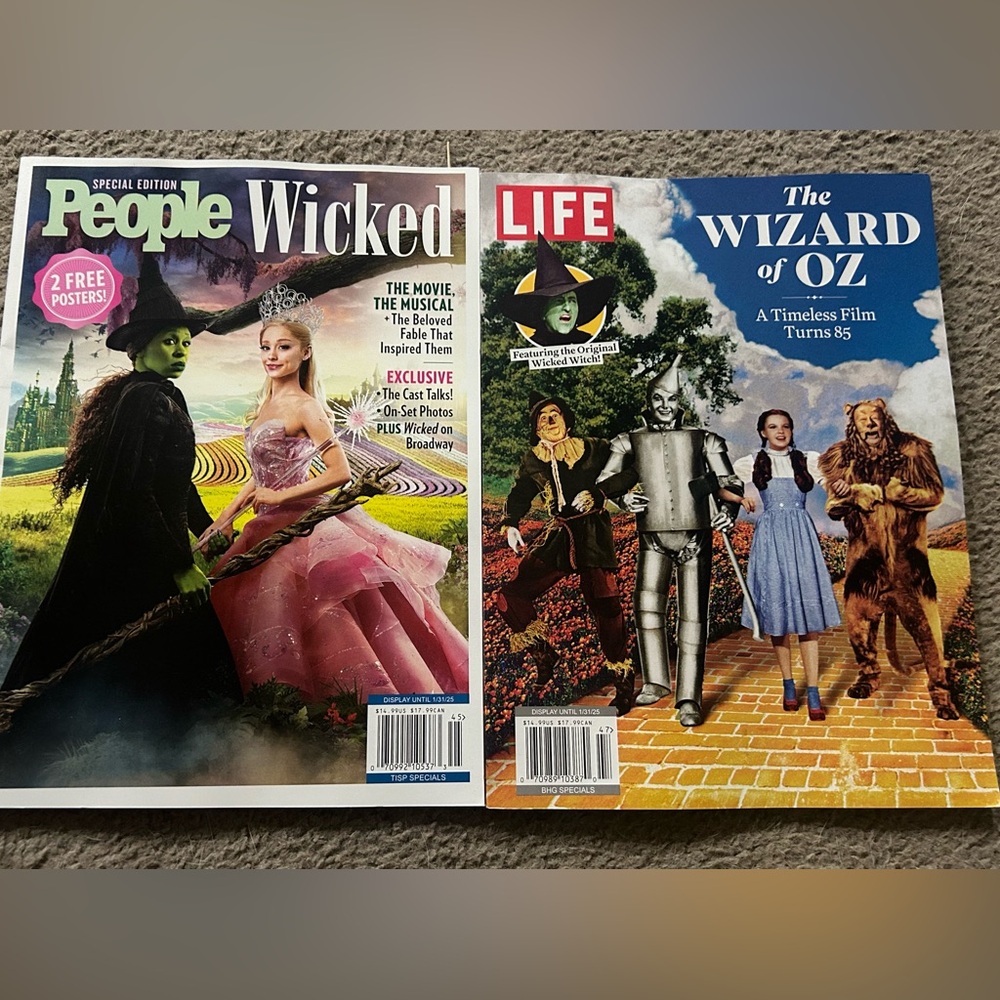 People magazine, wicked, and life the Wizard of Oz